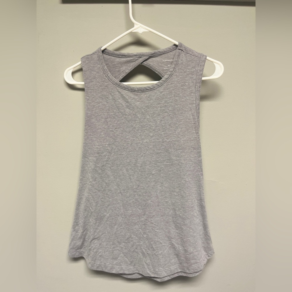 Anthropologie Light Gray Muscle Tee